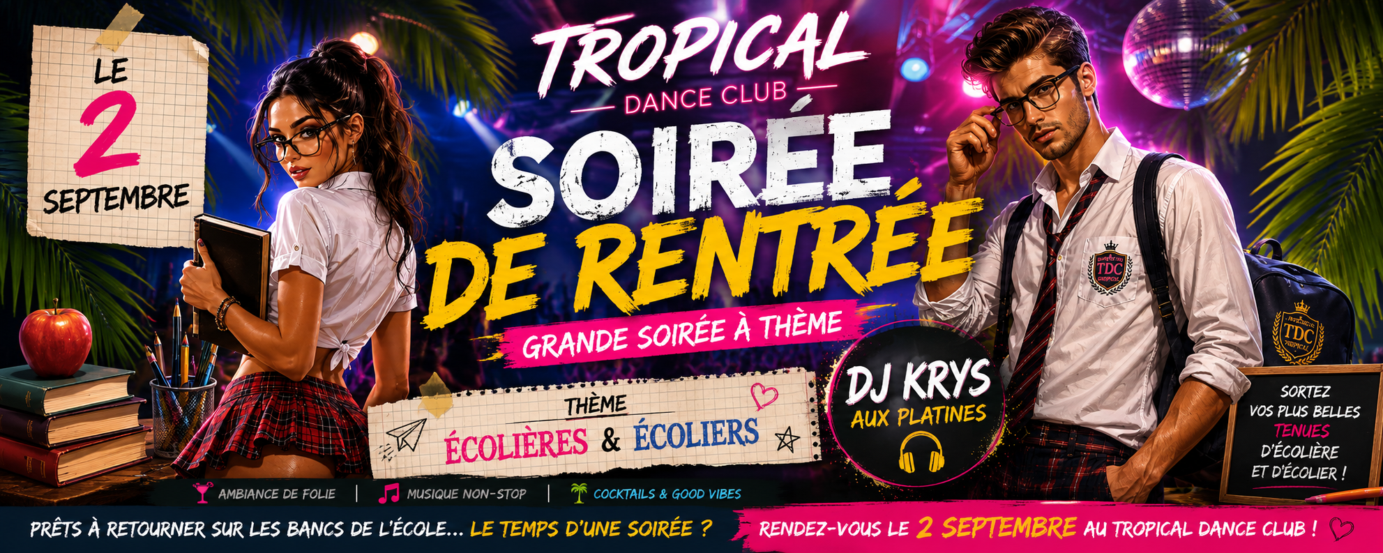 🎒 Soirée de rentrée au Tropical Dance Club 🎶