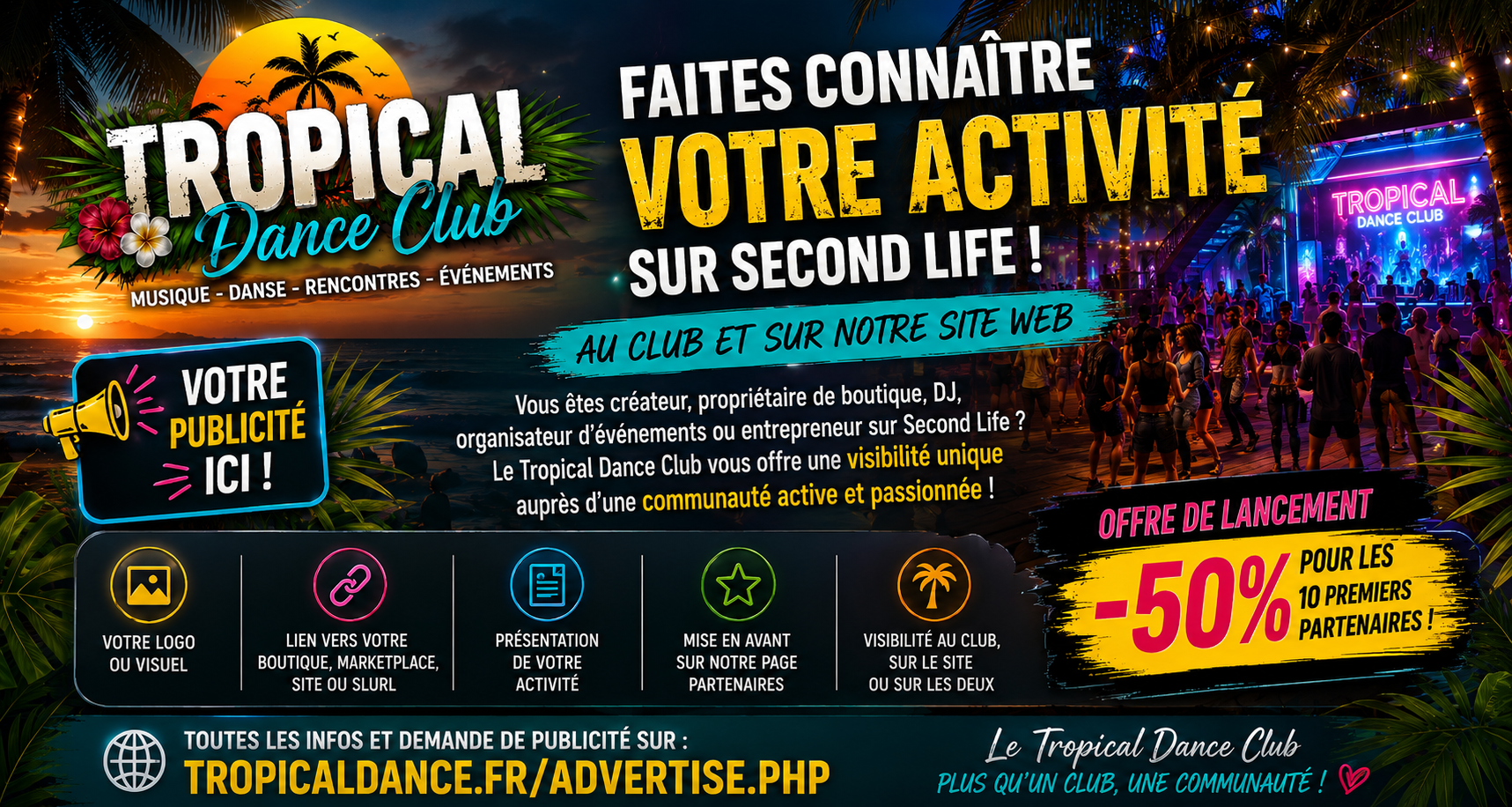 🌴 Votre activité mérite d’être vue sur Second Life ! 🌴